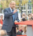  ?? FOTO: DPA ?? 40 Großkundge­bungen in einem Monat: Martin Schulz (SPD).