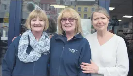  ?? (Photo: Katie Glavin) ?? Geraldine O’Keeney pictured with Kathleen Mahon and Snezhana Hanley as they wished her well in her retirement.