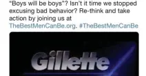  ??  ?? DOUBLE-EDGED BLADE: An image from Gillette’s Twitter account shows a Gillette ad about men that is sparking online backlash.