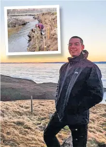  ?? ?? Dream job Niall works with the Forth Rivers Trust after completing a year’s employment with them through a Clackmanna­nshire employment scheme