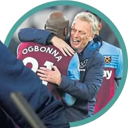  ??  ?? (Left) David Moyes speaks to the media on his return to the London Stadium