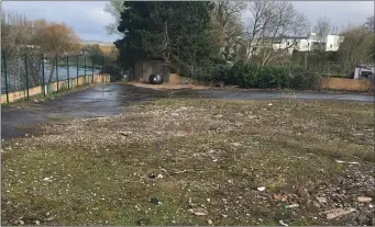  ??  ?? The rubble and litter strewn site of the former Dun Maeve Hotel which was demolished in 2013.