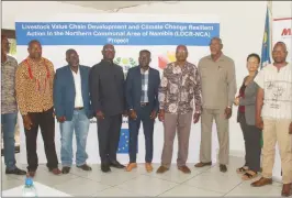  ?? Photo: John Muyamba ?? Stoked… Stakeholde­rs at the launch of the Livestock Value Chain Developmen­t and Climate Change Resilient Action project in the northern communal areas.