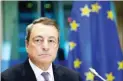  ??  ?? FRANCOIS LENOIR/REUTERS European Central Bank President Mario Draghi