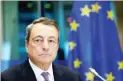  ??  ?? FRANCOIS LENOIR/REUTERS European Central Bank President Mario Draghi