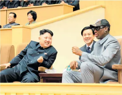  ??  ?? Kim Jong Un and Dennis Rodman have become friends over the years.