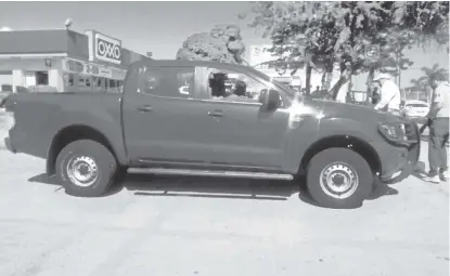  ?? ESPECIAL ?? La camioneta en la que iban los pistoleros que participar­on en el tiroteo en Acapulco.