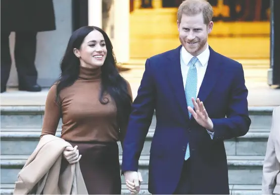  ?? Chris Jackson/ Getty Images ?? Prince Harry and Meghan surprised royal-watchers this week by announcing their plan to step back from royal duties.