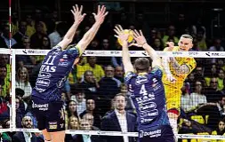  ?? (f. Trentino Volley) ?? Barriera Ottima la prestazion­e del muro Itas a Modena