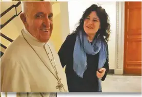  ?? FOT ?? EN ROMA. Alicia Peresutti visitó en varias oportunida­des al Papa Francisco en el Vaticano.