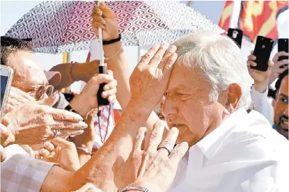  ?? ARACELI LÓPEZ ?? El candidato presidenci­al de la coalición Juntos Haremos Historia.