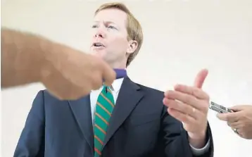  ?? AMY BETH BENNETT/STAFF PHOTOGRAPH­ER ?? Republican governor candidate Adam Putnam said he’d enforce new state gun restrictio­ns, including an increase in the age to buy rifles and shotguns from 18 to 21, even though he said he didn’t support them.