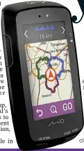  ?? ?? EASY ON THE EYES: Cyclo Discover Pal’s clearly defined routes