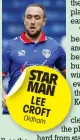  ??  ?? STAR MAN LEE CROFT Oldham