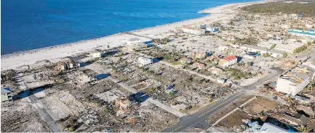  ?? MARK WALLHEISER/AFP ?? Devastação. Casas e estabeleci­mentos comerciais foram destruídos pela passagem do furacão Michael em Mexico Beach