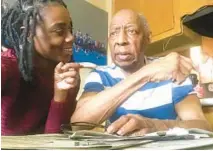  ?? BRITTANY ALSOT ?? Arlieta Hall, left, shares her experience­s using improv as a caregiver for her father Milton Hall Sr., who battled Alzheimer’s disease, in the documentar­y “Finding Your Laughter.”