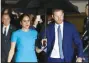  ?? (File Photo/AP/Kirsty Wiggleswor­th) ?? Britain’s Prince Harry and Meghan, Duchess of Sussex, arrive March 5, 2020, at the annual Endeavour Fund Awards in London.