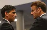  ?? ?? Rishi Sunak und Emmanuel Macron haben einen Deal: Geld für Grenzkontr­olle.