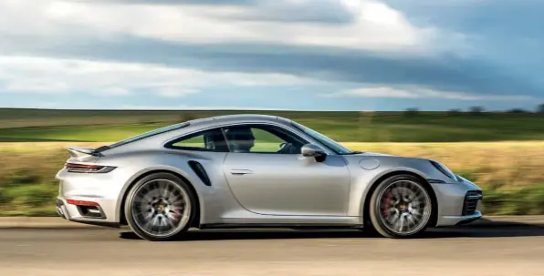  ??  ?? Above Ballistic power takes the 911 Turbo to 62mph from standstill in 2.8 secs