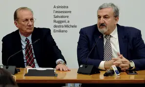  ??  ?? A sinistra l’assessore Salvatore Ruggeri, a destra Michele Emiliano