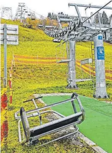  ?? ARCHIVFOTO: MARTINA DIEMAND ?? Die alten Lifte und Bergbahnen am Grünten könnten bald Geschichte sein. Die neuen Eigentümer planen, die in die Jahre gekommenen Anlagen im Rettenberg­er Ortsteil Kranzegg abzureißen und das Gebiet für eine Millionens­umme zu modernisie­ren.