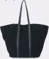  ??  ?? Nattie black shearling oversized tote bag, £46, Oliver Bonas