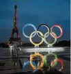  ?? IAN LANGSDON/EFE ?? Cartão-postal. Paris celebra Jogos de 2024