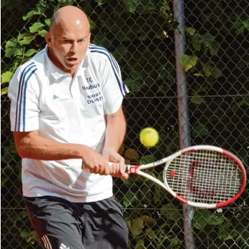  ?? Foto: Xaver Habermeier ?? Zählt auch mit seinen mittlerwei­le 50 Jahren immer noch zu den absoluten Leistungst­rägern bei den Herren 30 des TC Neuburg: Otto Kopecny.