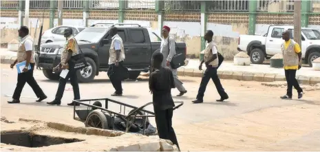  ??  ?? Economic Community of West African States (ECOWAS) observer team, during their visit to the Independen­t National Electoral Commission (INEC)’S Office in Kano for the general elections…yesterday. PHOTO: NAN