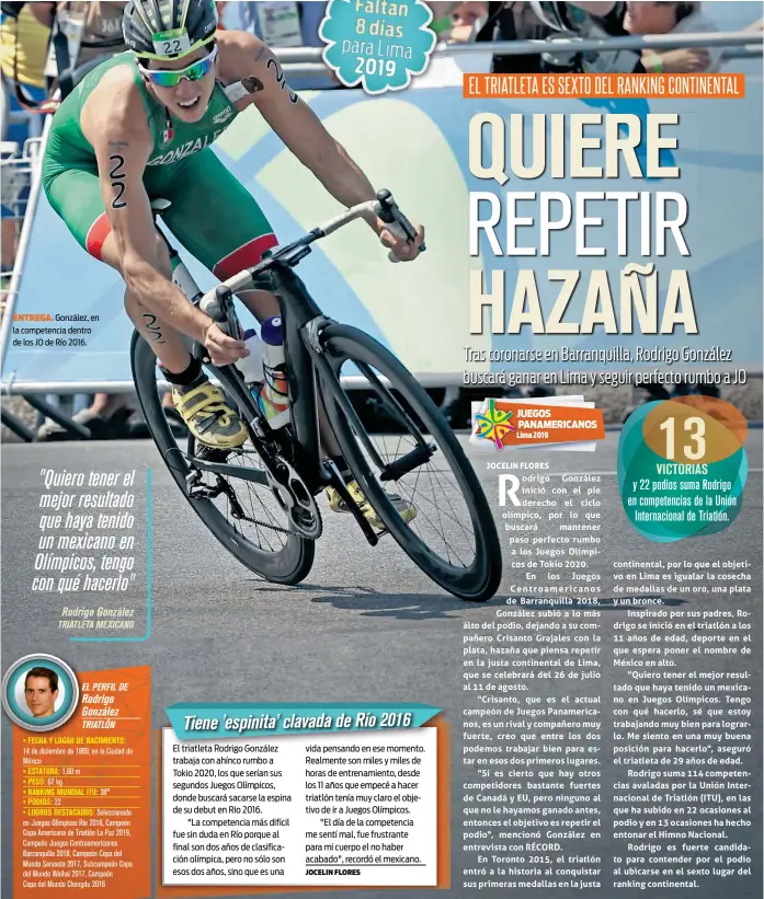 ??  ?? ENTREGA. González, en la competenci­a dentro de los JO de Río 2016.