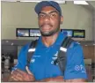  ?? Picture: REINAL CHAND ?? Fijian Drua developmen­t player Mesake Vocevoce at the Nadi Internatio­nal Airport.