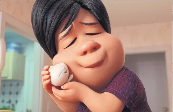  ?? COURTESY OF PIXAR ?? In Pixar’s new short, ‘Bao,’ director and Torontonia­n Domee Shi tells the story of a lonely Chinese mother who makes a dumpling that suddenly comes to life.
