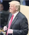  ?? FILE ?? President Donald Trump reacts to laughter from diplomats during his address to the United Nations General Assembly on September 25.