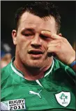  ??  ?? SORE POINT: Cian Healy after the eye-gouging incident