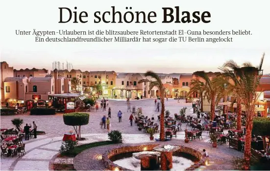  ??  ?? Künstliche Stadt: El-Guna lockt vor allem deutsche Urlauber ans Rote Meer und in eines der 18 Hotels. FOTO: ORASCOM HOTEL MANAGEMENT