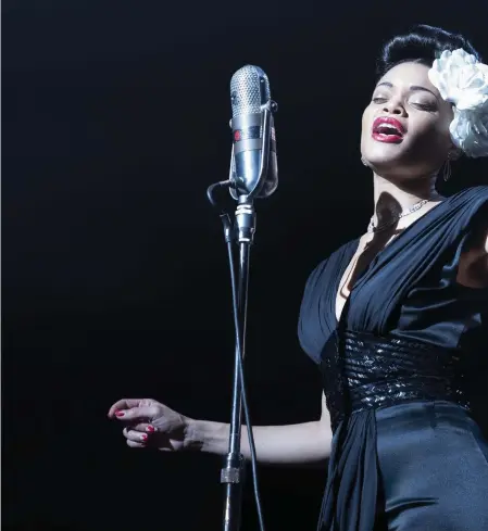  ?? FOTO: TAKASHI SEIDA ?? Andra Day är lysande i rollen som Billie Holiday, hon är engagerad, rå, stark men sårbar.