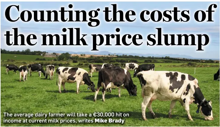  ??  ?? Irish dairy farming – Manufactur­ing milk price 2012-2016