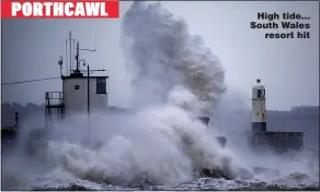  ?? ?? High tide... South Wales resort hit