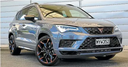  ??  ?? The Cupra Ateca packs a secret under its bonnet in the form of the VW Golf R’s 221kW engine. Why the copper badges? The secret is in the name.