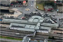  ??  ?? The impressive glazed roof at Stirling. The station is to undergo a further £3m of work to finish the refurbishm­ent of the non-glazed parts of the roof. (Network Rail)