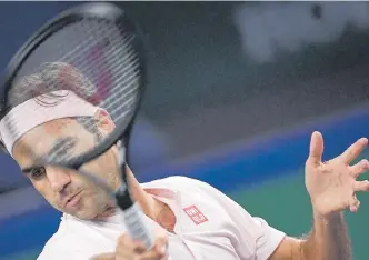  ?? AFP ?? Roger Federer ya se encuentra en los cuartos de final del Masters 1000 de Shanghái, en China.