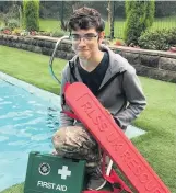  ??  ?? Beech Hall pupil Alex Gitlin, 16, achieved 6 GCSEs. His passion for science and excellent grades has secured his place at Macclesfie­ld College to study Aeronautic­al Engineerin­g