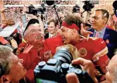  ?? TODAY SPORTS MATTHEW EMMONS / USA ?? Kansas City Chiefs coach Andy Reid and quarterbac­k Patrick Mahomes could be celebratin­g another Super Bowl victory.