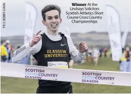  ??  ?? Winner At the Lindsays Solicitors Scottish Athletics Short Course Cross Country Championsh­ips