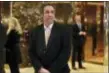  ?? RICHARD DREW — THE ASSOCIATED PRESS FILE ?? In this file photo, Michael Cohen, then an attorney for President-elect Donald Trump, arrives in Trump Tower in New York.