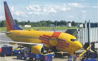  ??  ?? Southwest Airlines New Mexico One, Albany Airport, Aug. 2017; photo Michael F. Brown