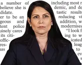  ??  ?? Still more to do, says Priti Patel