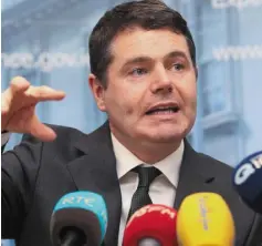  ??  ?? CHALLENGE TO COLLEAGUES: Minister Paschal Donohoe