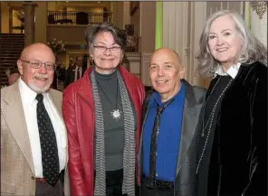  ??  ?? Wendell Hall, Cindy Momchilou, honoree Thom Hall and Nancy Delamar