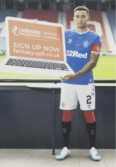  ??  ?? 0 James Tavernier was at Hampden yesterday for the Premiershi­p captains’ photocall.